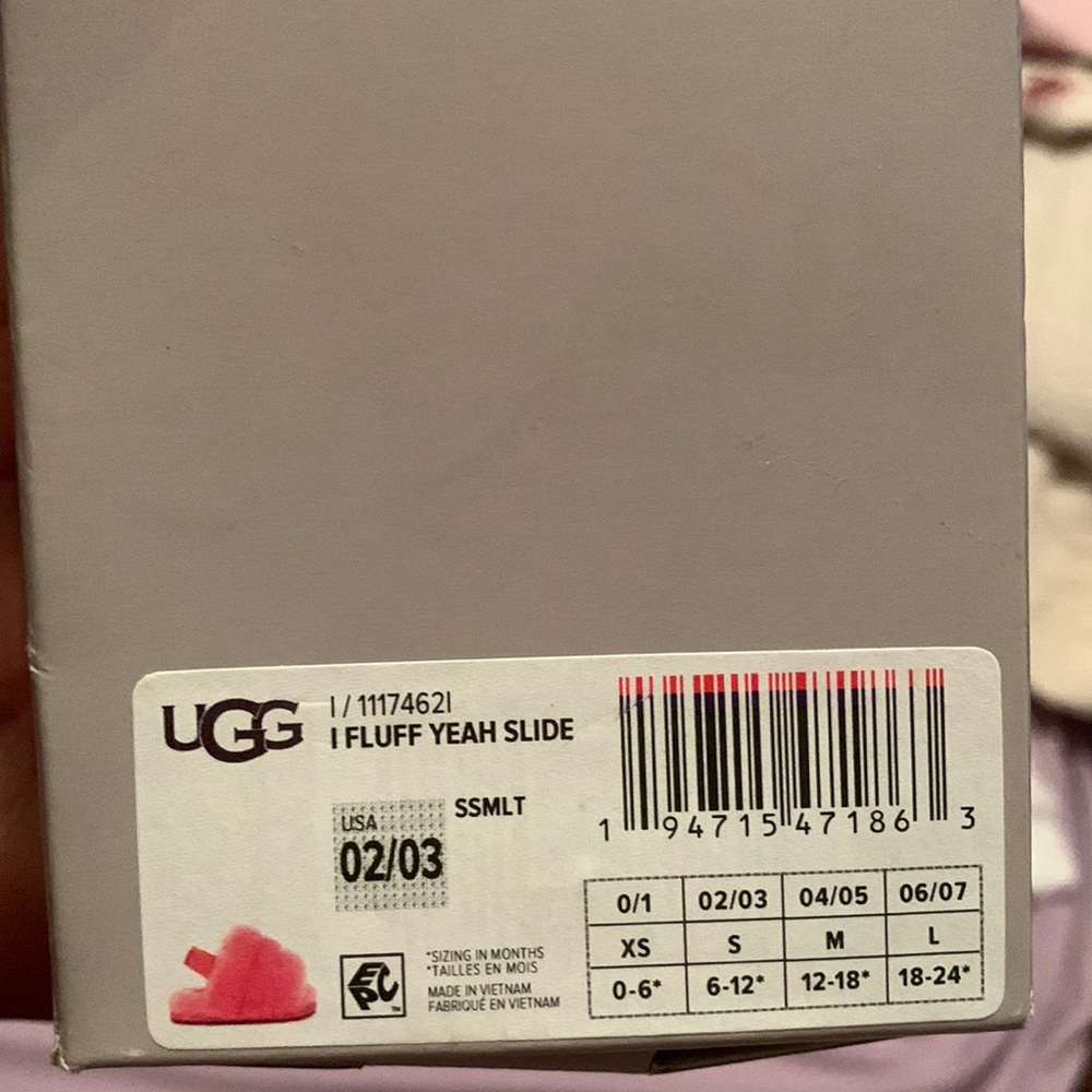 Infant ugg fluff yea slide pink